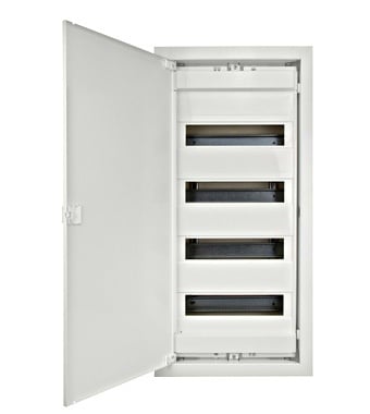 Tablou electric incastrat, 56 module, usa metalica alba, 4r-48/56UH, pentru pereti din caramida