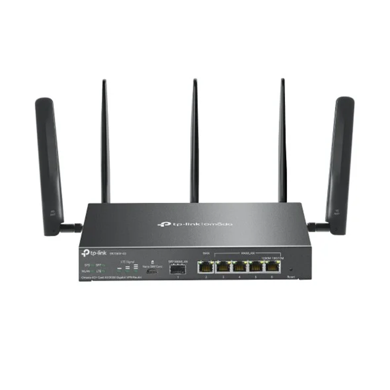 Router wireless TP-Link Omada ER706W-4G, banda dubla, AX3000, 4G+