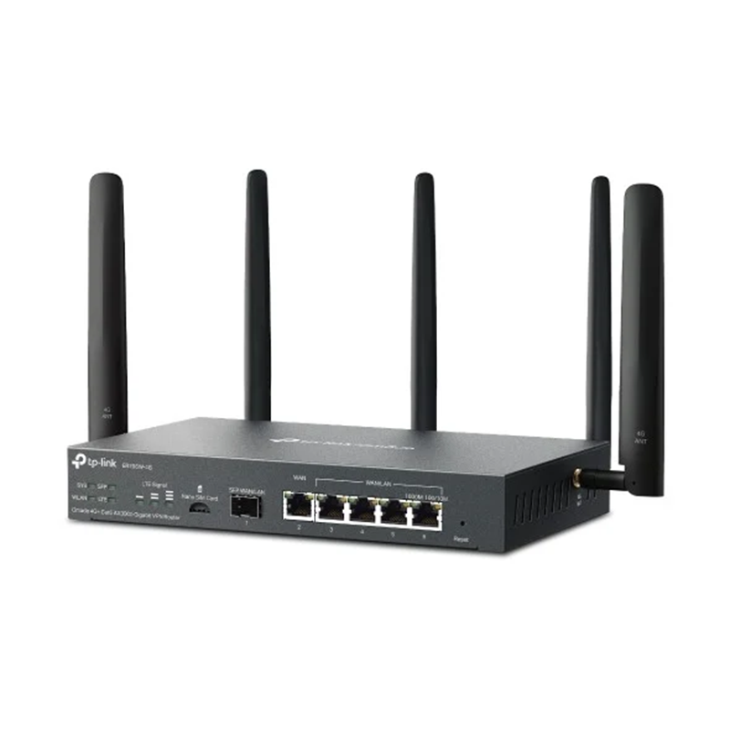 Router wireless TP-Link Omada ER706W-4G, banda dubla, AX3000, 4G+