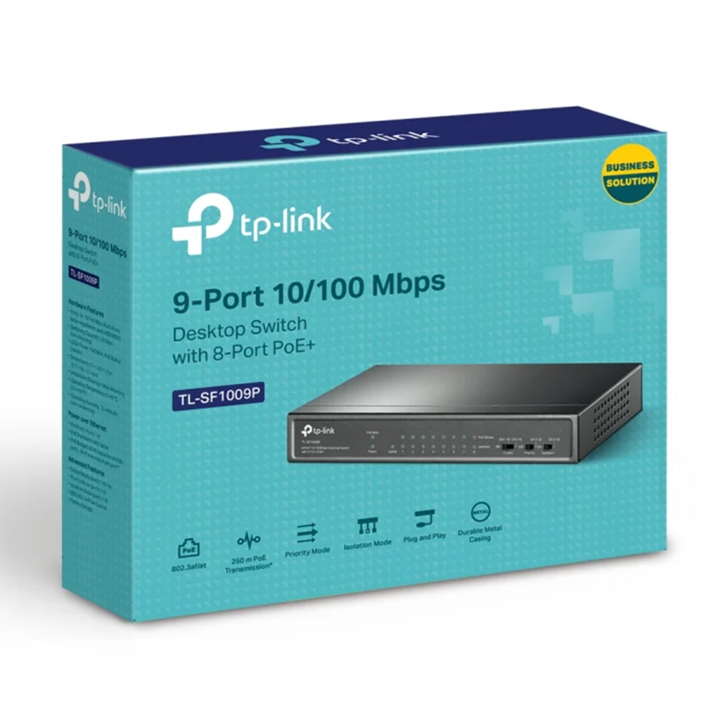 Switch fara management TP-Link Omada TL-SF1009P, 9 porturi, POE