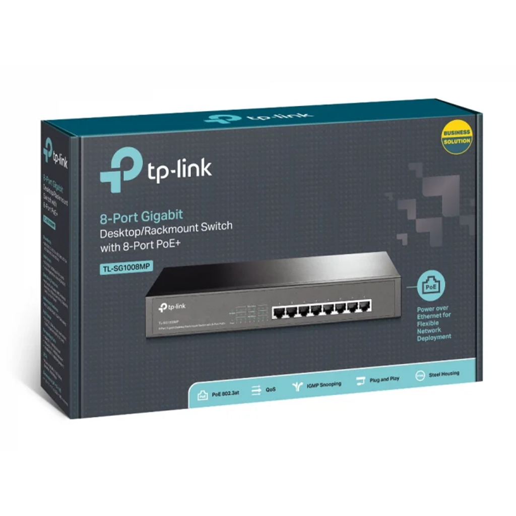 Switch fara management TP-Link Omada TL-SG1008MP, 8 porturi, POE