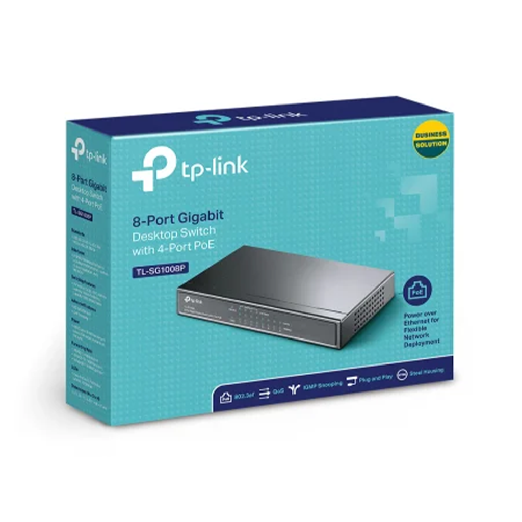 Switch fara managament TP-Link Omada TL-SG1008P, 8 porturi, POE