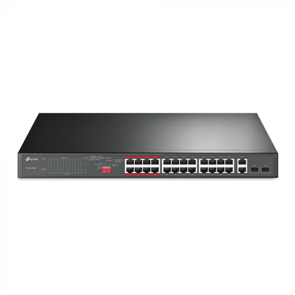 Switch fara management TP-Link Omada TL-SL1226P, 24 de porturi, POE