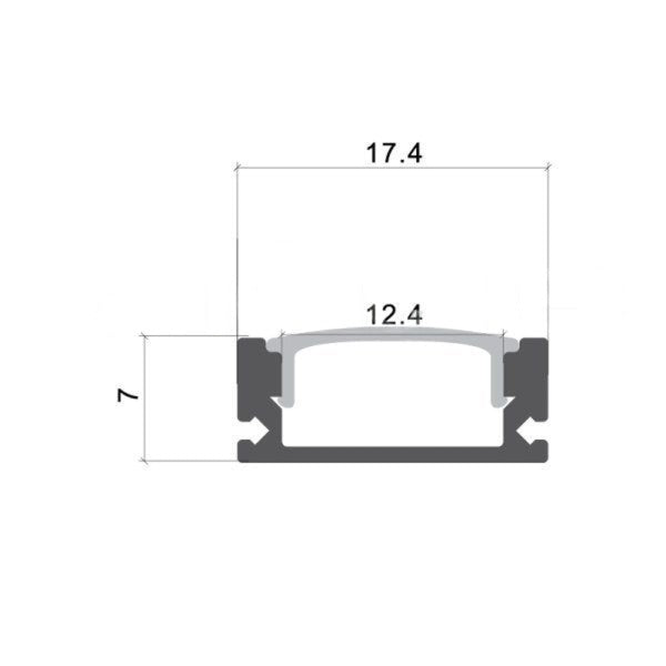 PROFIL BANDA LED 6MM - 2m