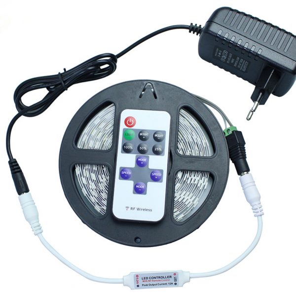 Kit Banda Led Alb Cald 5050 IP20, 3000k, 12v, 5 metri - hsmartro
