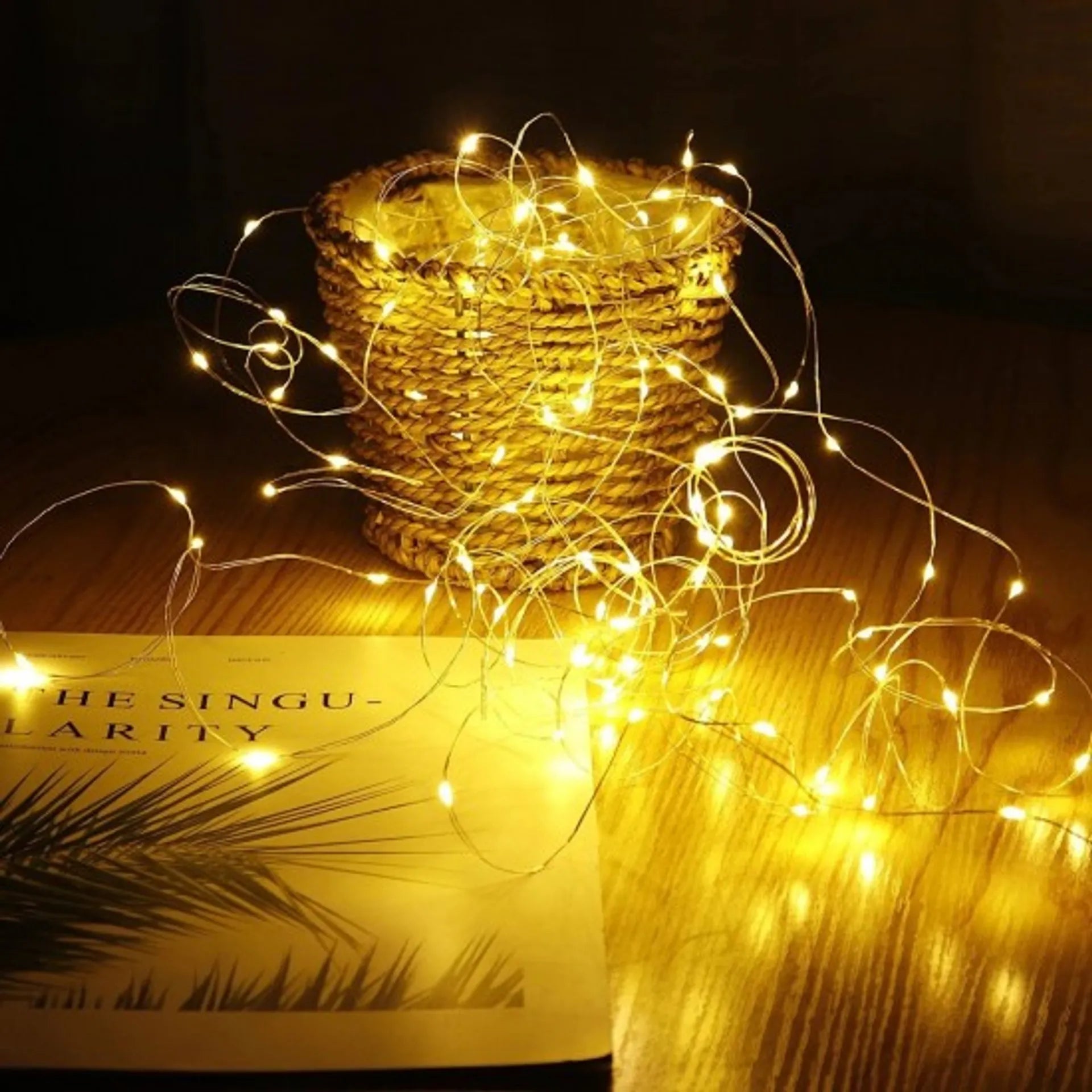 INSTALATIE LUMINOASA DE INTERIOR LED, 400 LED-URI LUMINA CALDA , PE SNUR DIN CUPRU, 40M, LUMINA CALDA