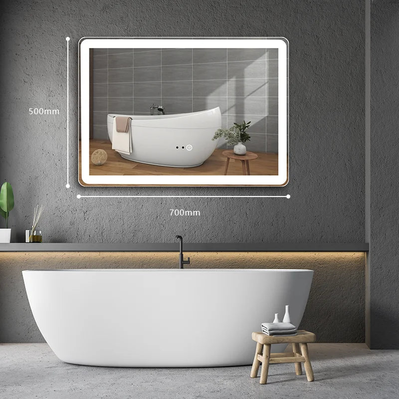 OGLINDA DE BAIE CU ILUMINATUL  LED TOUCH DEZABURIRE