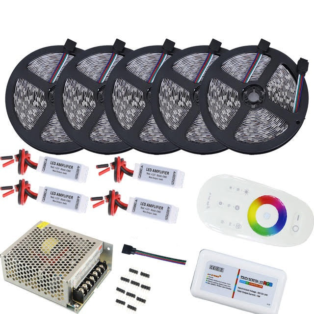 Kit Banda led RGB TouchScreen 5050,60led/m IP20, Transformator 20A, 25Metri - hsmartro
