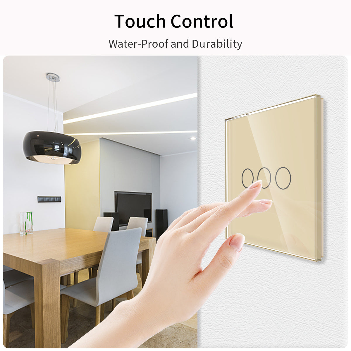 Intrerupator tactil triplu