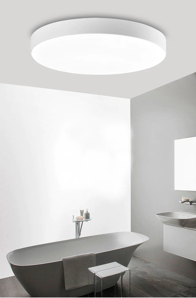 Plafoniera LED Baie Rotunda,Alb Mat 40W Lumina Rece 6500K Alb