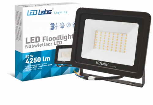 Proiector LED SLIM 3Y 50W Alb Natural IP65 - hsmartro