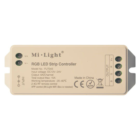 Controler inteligent 2.4GHz FUT043 Wireless RF pentru banda LED RGB Mi-Light 3 Canale 15A - hsmartro