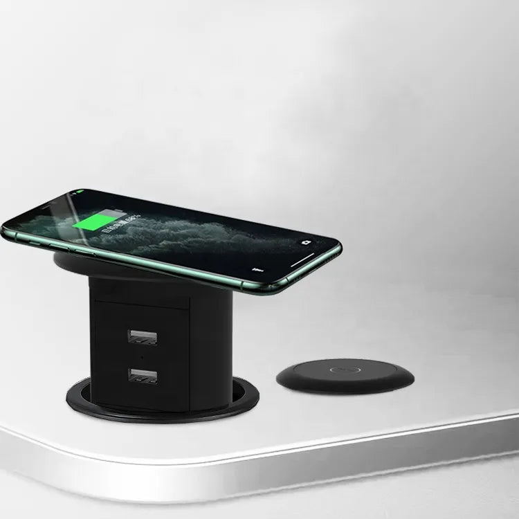 Prelungitor incorporabil blat smart LIFT BOX USB automatic 3P 2m/3×1,5mm