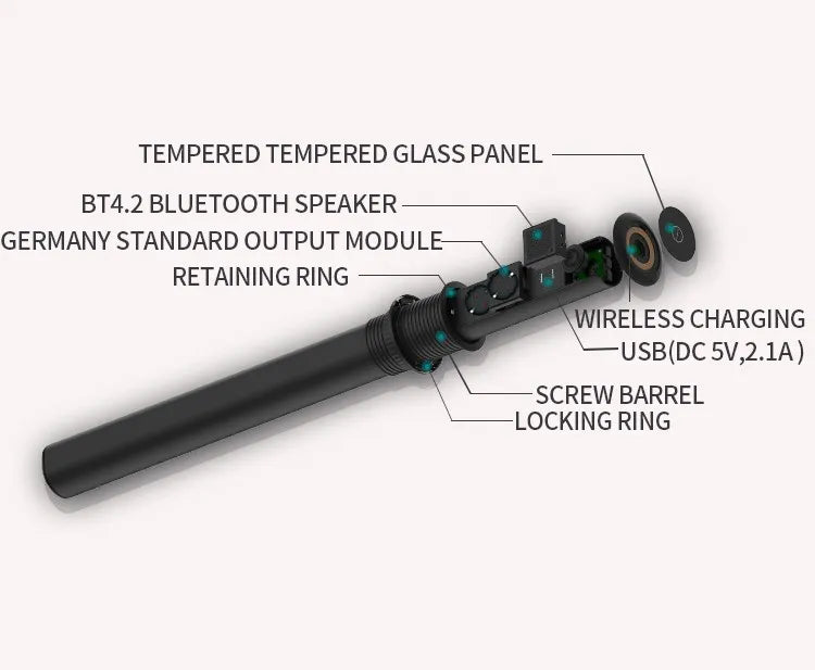 Prelungitor incorporabil blat smart LIFT BOX USB automatic 3P 2m/3×1,5mm