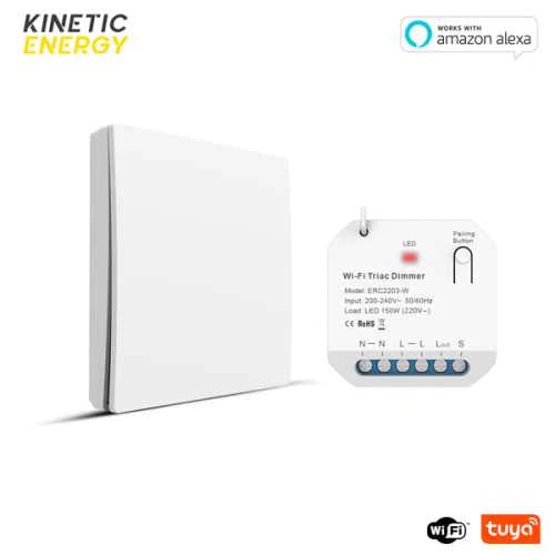 Kit Controller Kinetic Energy, 1 canal, 1,5A, Dimmer WiFi + RF433 Tuya + Interupator wireless