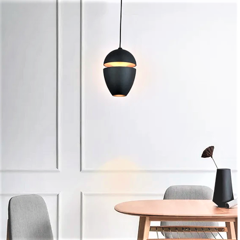 Pendul LED Oval Matte Black 7W