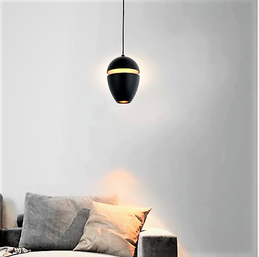 Pendul LED Oval Matte Black 7W