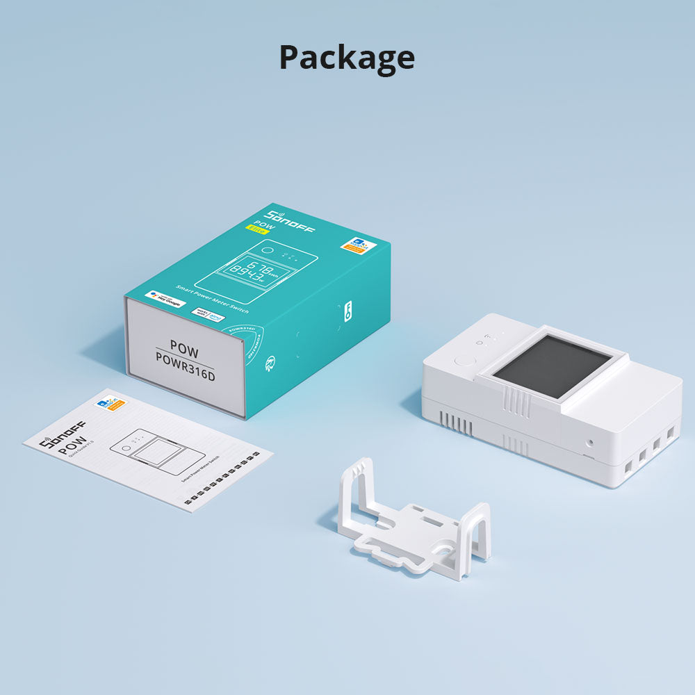 Releu inteligent WiFi Sonoff POW Elite R3 (20A) afisaj LCD