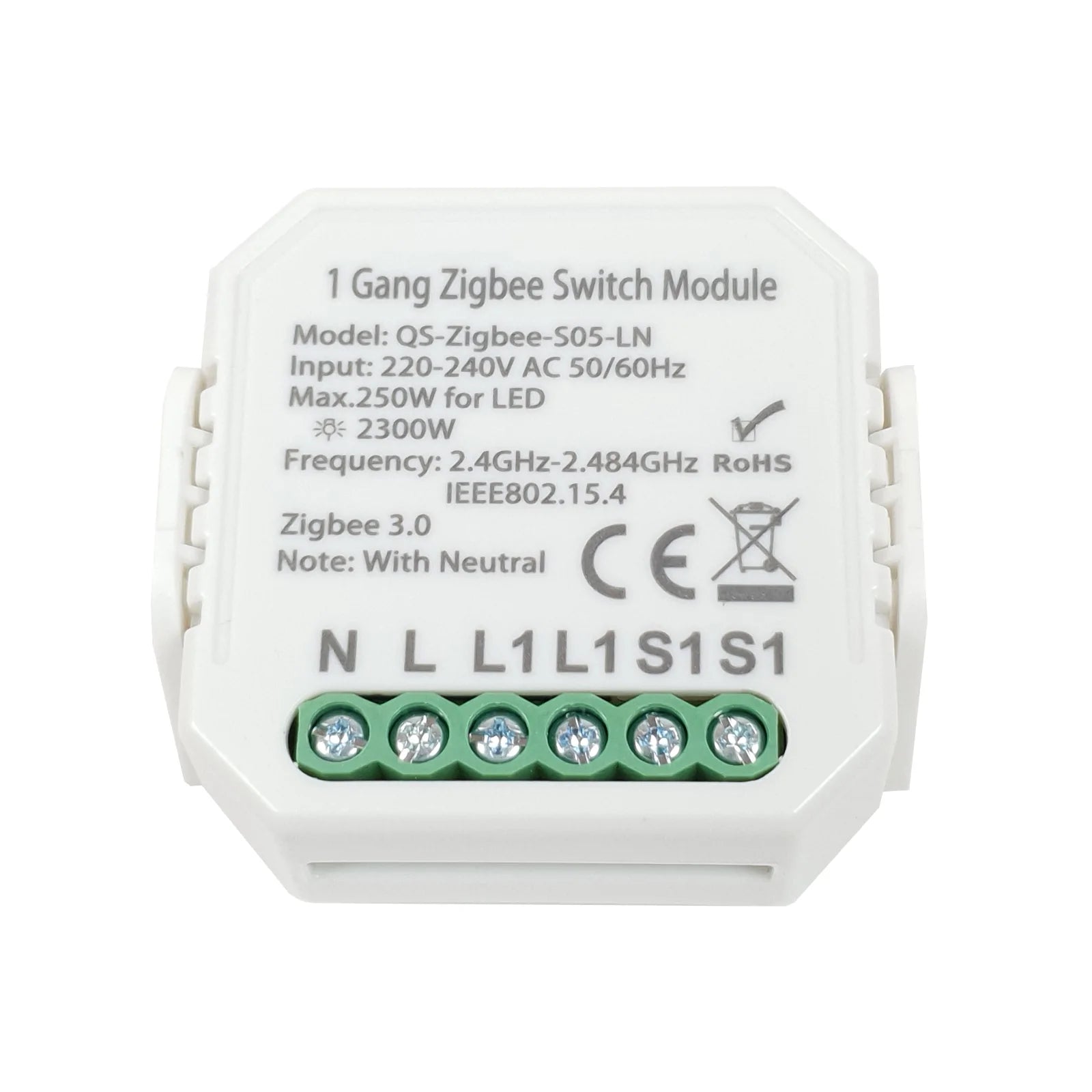 Releu SmartWise 1 canal smart Zigbee 230VC, compatibil cu eWeLink si Tuya SmartLife, cu nul