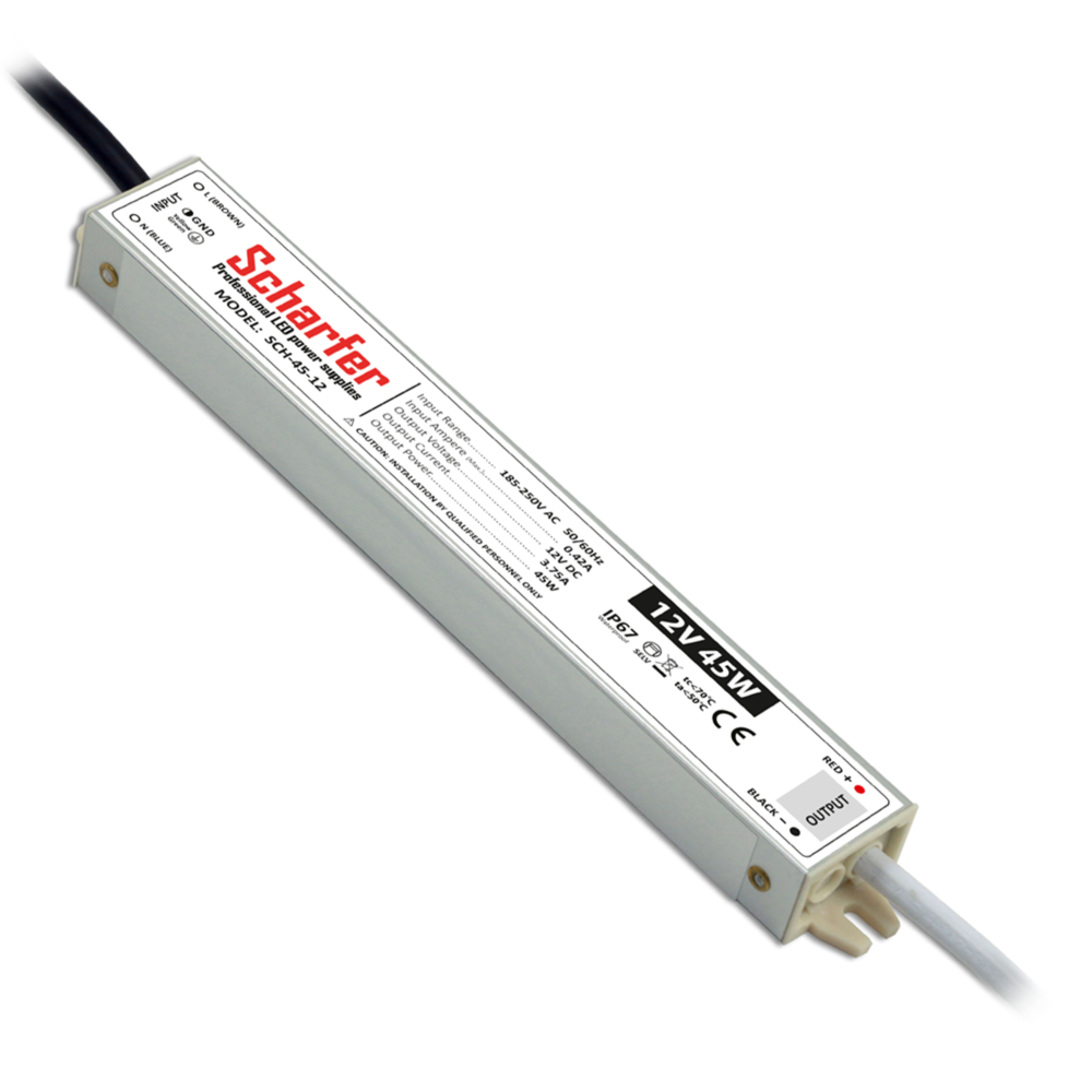 Sursa de alimentare LED 12V 45W 3.75A IP67 Scharfer - hsmartro