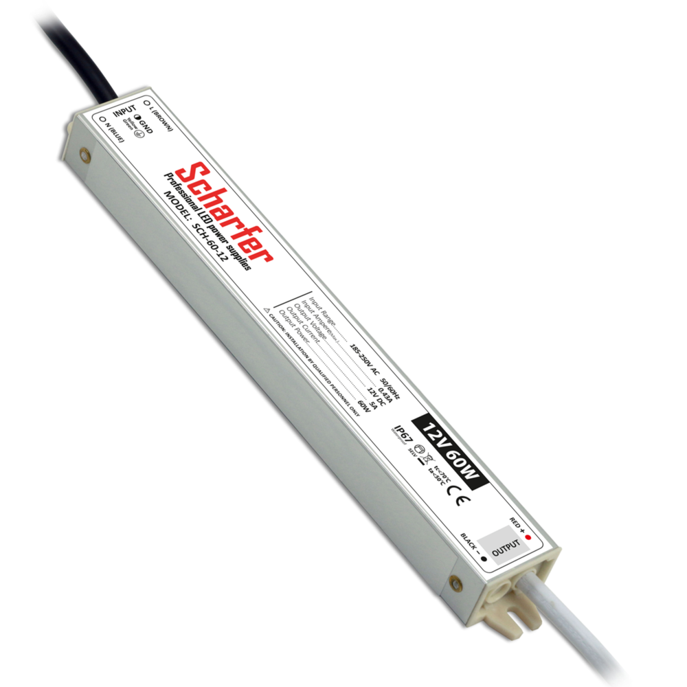 Sursa de alimentare LED 12V 60W 5A IP67 Scharfer - hsmartro