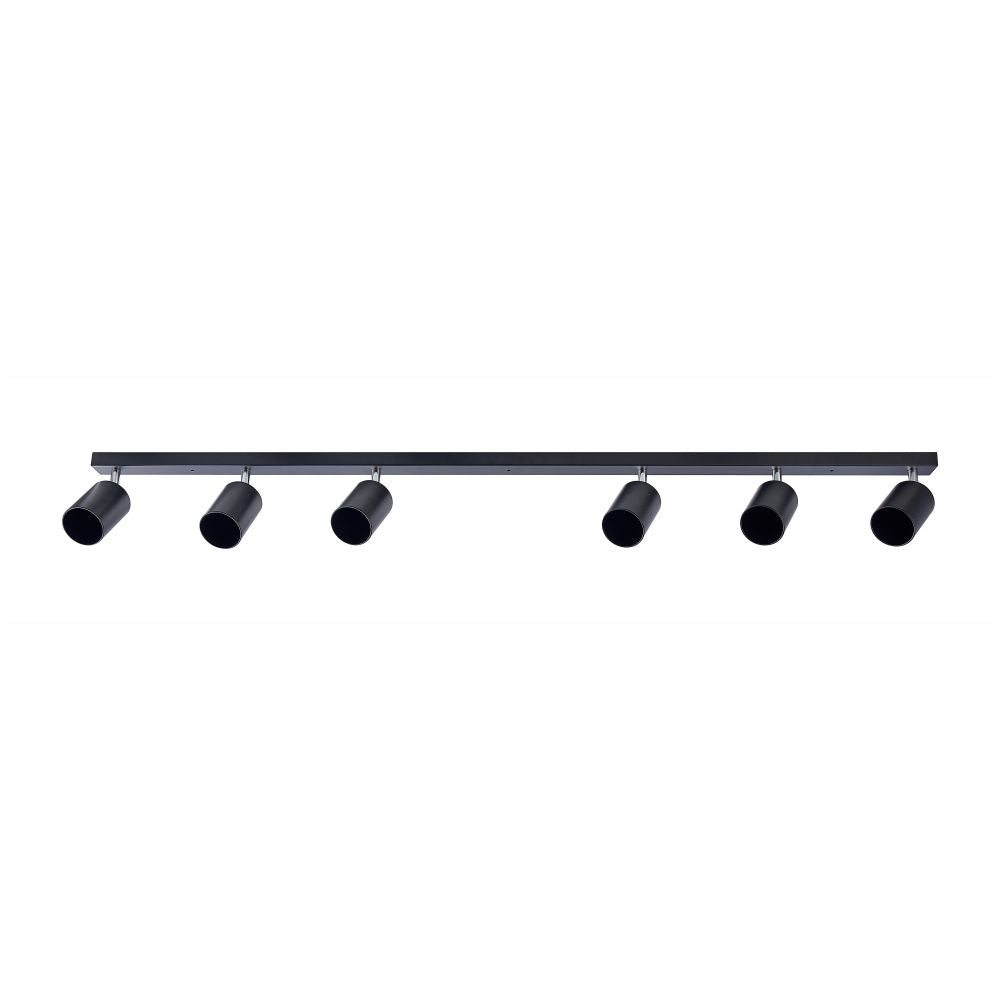 Spot liniar reglabil negru 6 X GU10 1180mm