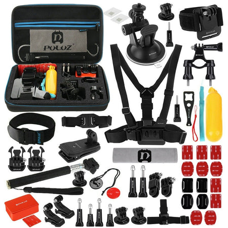 Set 53 accesorii pentru camere sport GoPro, Puluz - hsmartro