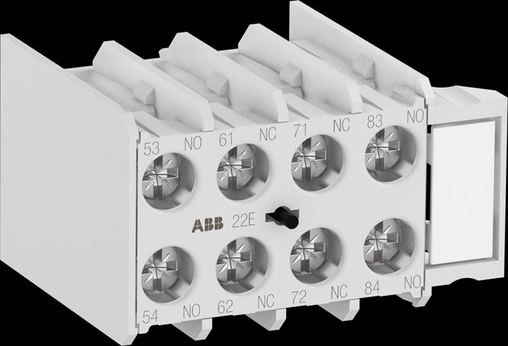 ABB MACN422AT Contactor auxiliar 2NO/2 NC conectare cu șurub, montaj frontal