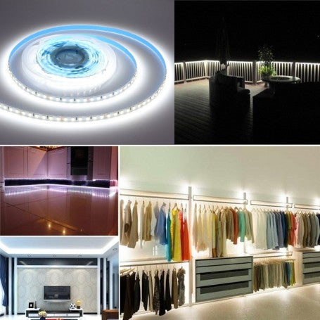 BANDA LED 24V INTERIOR, 2835 - 120LED/M, ALB-RECE - 5M/ROL