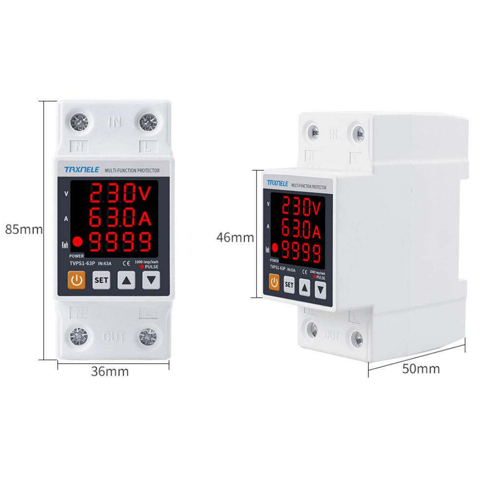Releu monitorizare tensiune digital/reglabil  cu contor energie