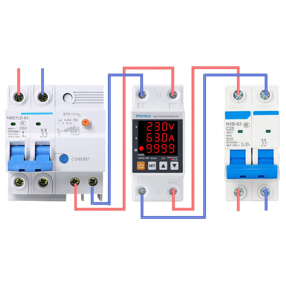 Releu monitorizare tensiune digital/reglabil  cu contor energie