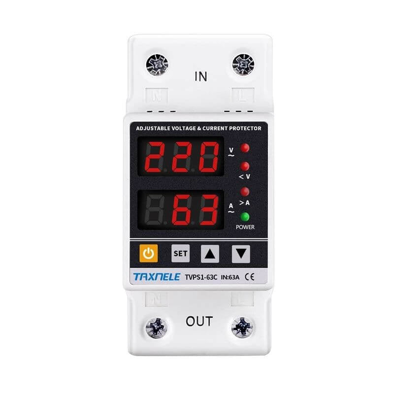 Releu de protectie la tensiune si curent digital 220V 63A