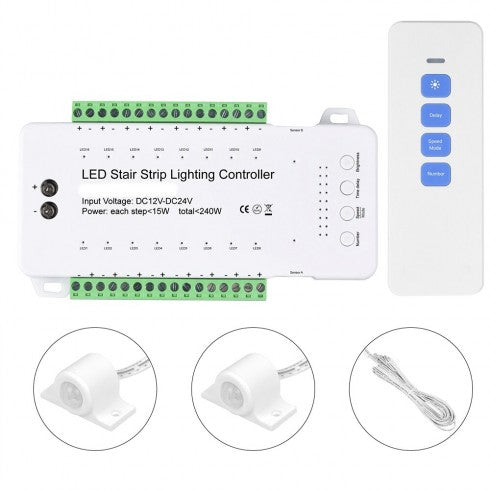 Kit Iluminat Trepte Cu Senzori Si Telecomanda