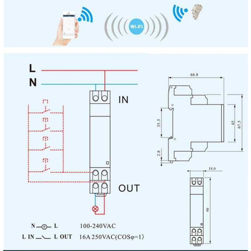 Comutator  Wifi  Tuya Smart TM608