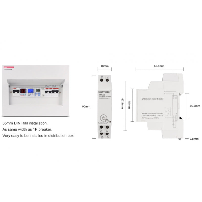 Comutator  Wifi  Tuya Smart TM608