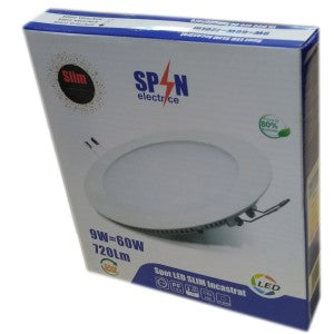 Spot Led Slim Ø145, 9W=60W, 6400K, lumina rece