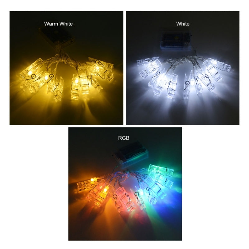 DECORATIUNI CLIPSURI CU LED, 2.5 M 20 LED-URI, PENTRU FOTOGRAFII PERETE, CRACIUN, PETRECERI