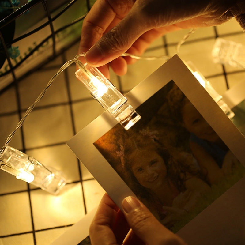 DECORATIUNI CLIPSURI CU LED, 2.5 M 20 LED-URI, PENTRU FOTOGRAFII PERETE, CRACIUN, PETRECERI