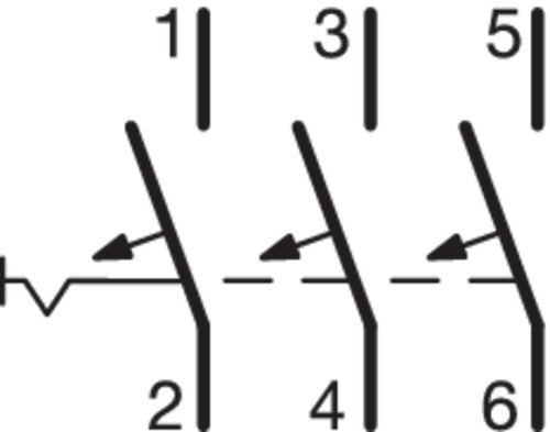 Disjunctor automat ABB S203 C10A , 3 poli , 6kA , 10A , curba C