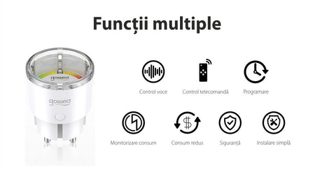 PRIZA SMART GOSUND CU CONTROL WIFI SI MONITORIZARE CONSUM, TUYA - hsmartro