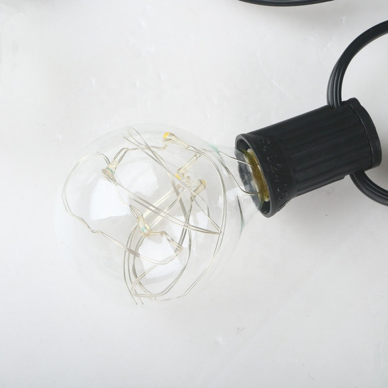 GHIRLANDA LUMINOASA DE INTERIOR/EXTERIOR, 30 BECURI BILE , PE SIR, 10 METRI, LUMINA CALDA