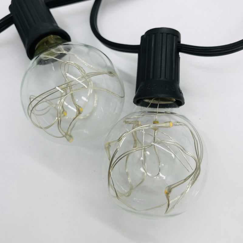 GHIRLANDA LUMINOASA DE INTERIOR/EXTERIOR, 30 BECURI BILE , PE SIR, 10 METRI, LUMINA CALDA