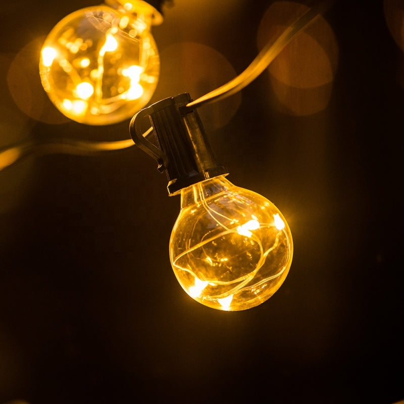 GHIRLANDA LUMINOASA DE INTERIOR/EXTERIOR, 30 BECURI BILE , PE SIR, 10 METRI, LUMINA CALDA