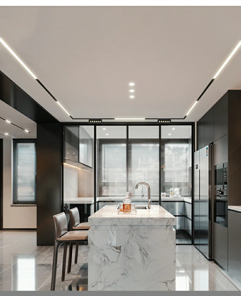 Grila LED Pliabila Sina Magnetica, Lumina Neutra, Incastrata, 6W, Negru