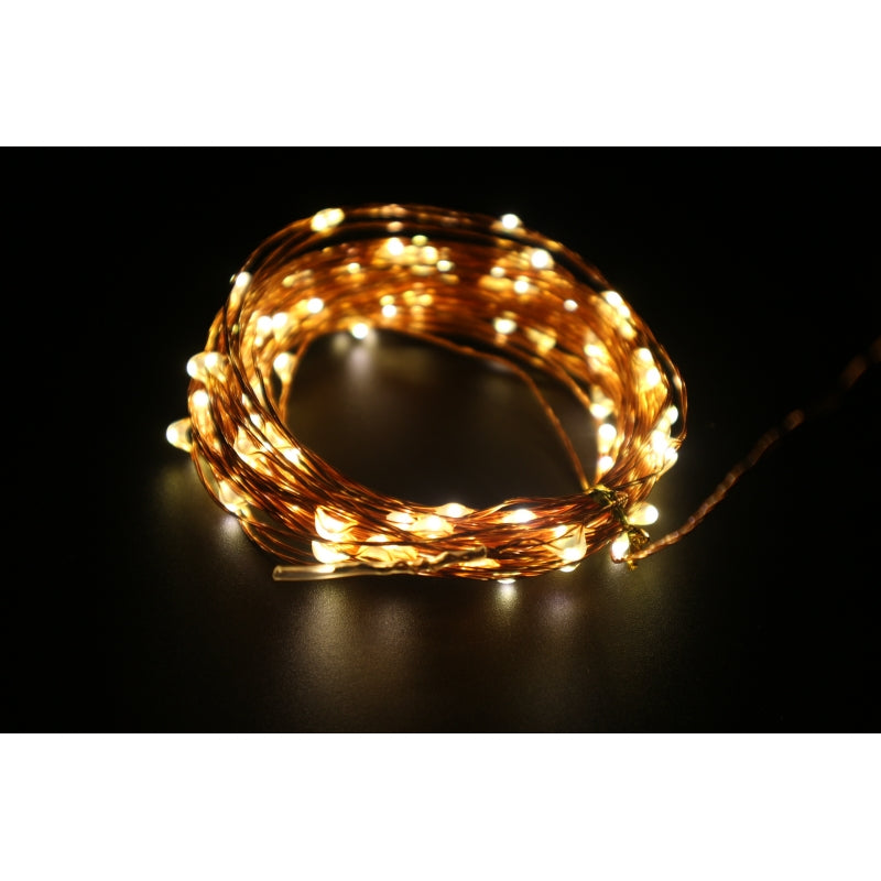 INSTALATIE LUMINOASA DE INTERIOR LED, 100 LED-URI , PE SNUR DIN CUPRU, 10M, LUMINA CALDA