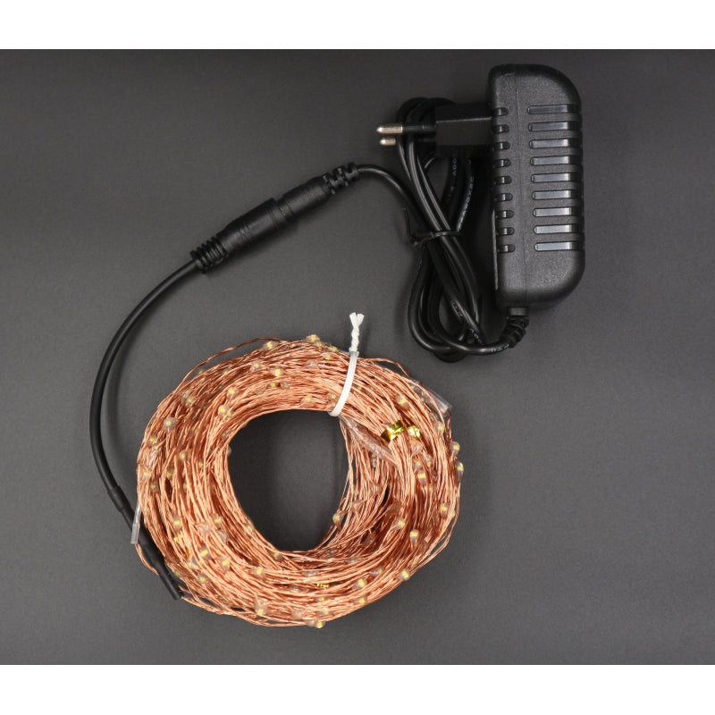 INSTALATIE LUMINOASA DE INTERIOR LED, 400 LED-URI LUMINA CALDA , PE SNUR DIN CUPRU, 40M, LUMINA CALDA