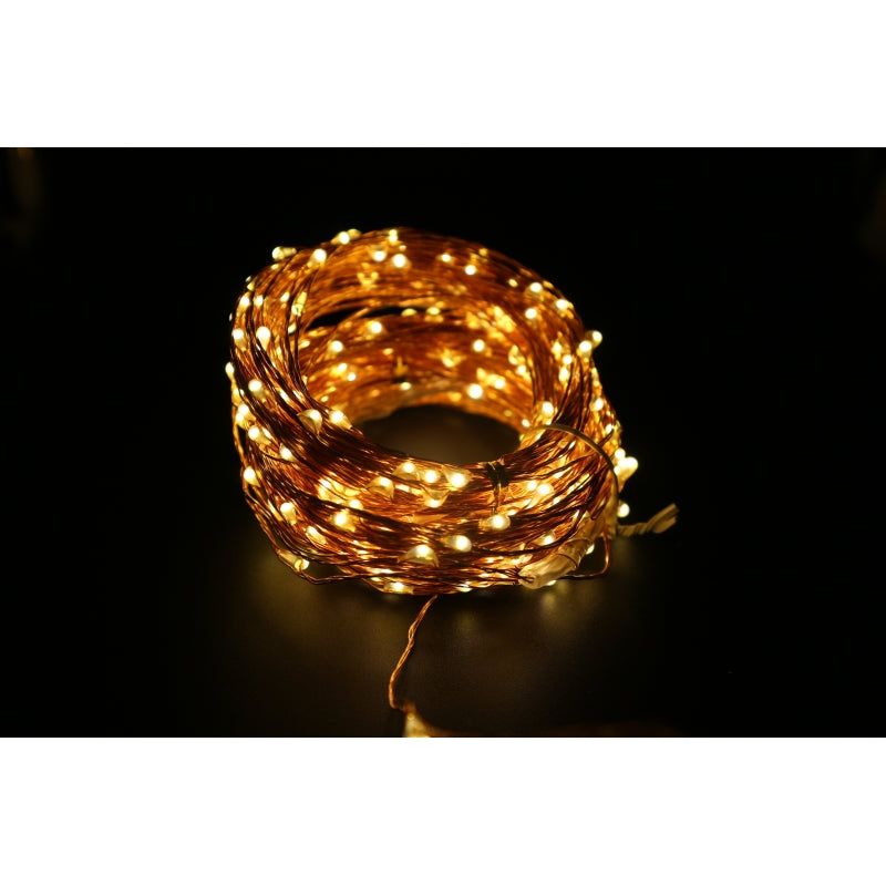 INSTALATIE LUMINOASA DE INTERIOR LED, 400 LED-URI LUMINA CALDA , PE SNUR DIN CUPRU, 40M, LUMINA CALDA