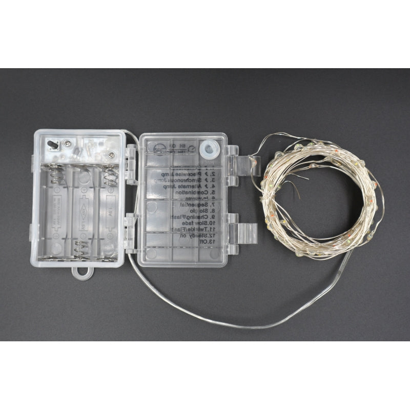 INSTALATIE LUMINOASA DE INTERIOR IMITA MUZICA, 10 METRI, 100 LED-URI, MULTICOLOR