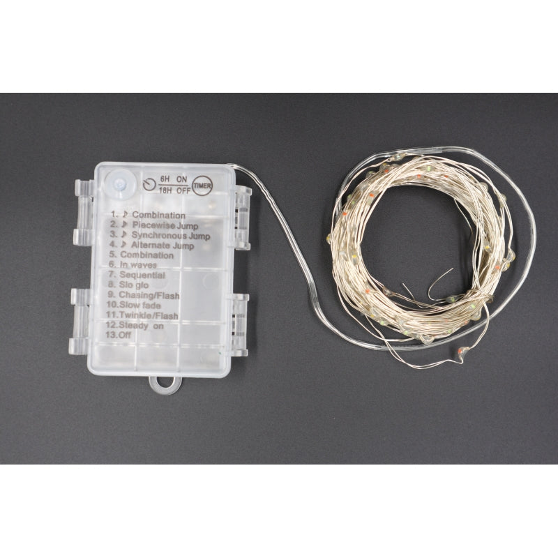 INSTALATIE LUMINOASA DE INTERIOR IMITA MUZICA, 10 METRI, 100 LED-URI, MULTICOLOR