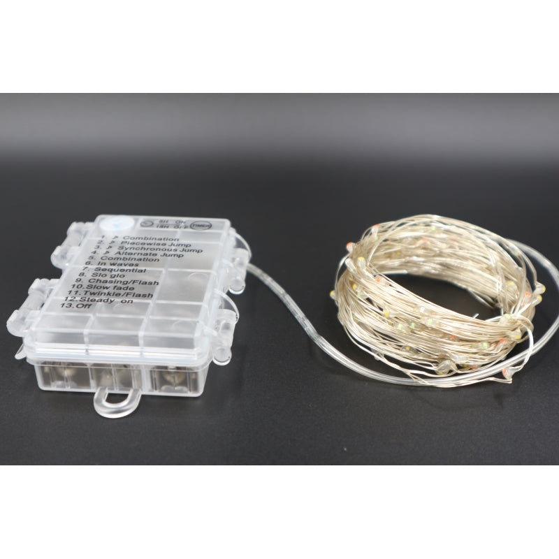 INSTALATIE LUMINOASA DE INTERIOR IMITA MUZICA, 10 METRI, 100 LED-URI, MULTICOLOR